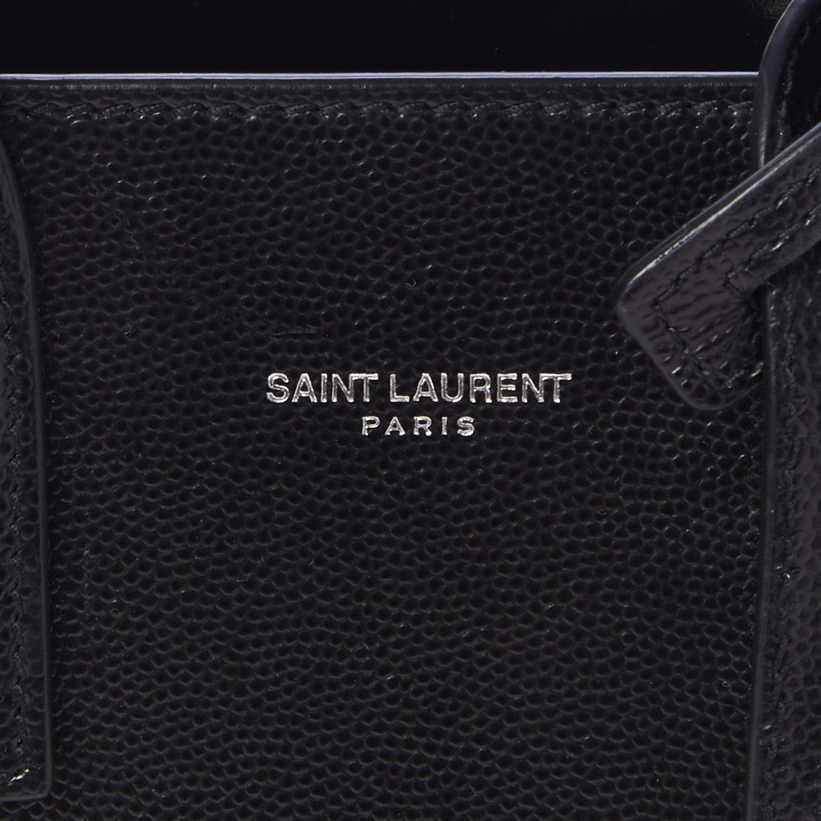 Saint Laurent Grained Calfskin Nano Sac De Jour Black 8 of 9