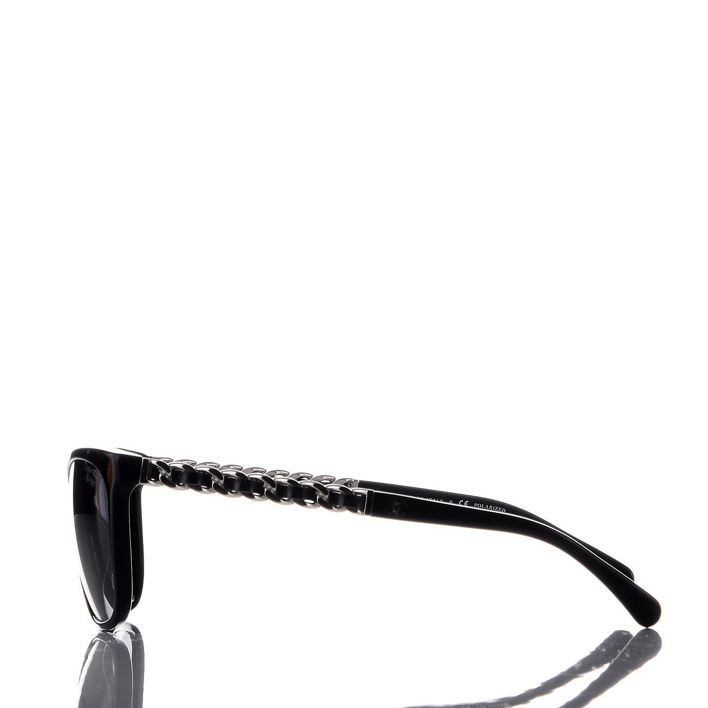 Cat Eye Chain Polarized Sunglasses 5260-Q Black