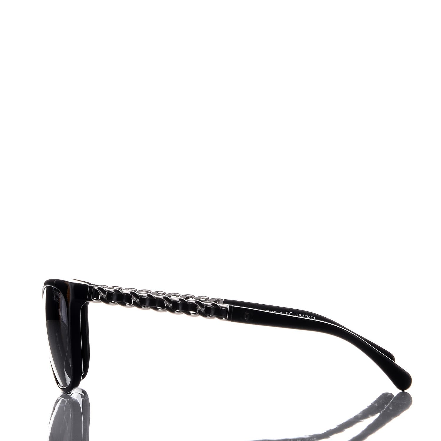Chanel Cat Eye Chain Polarized Sunglasses 5260-Q Black 3 of 8