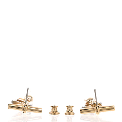 Hermes Lacquered Horn Permabrass Small Sur Mer Drop Earrings Gold 3 of 6