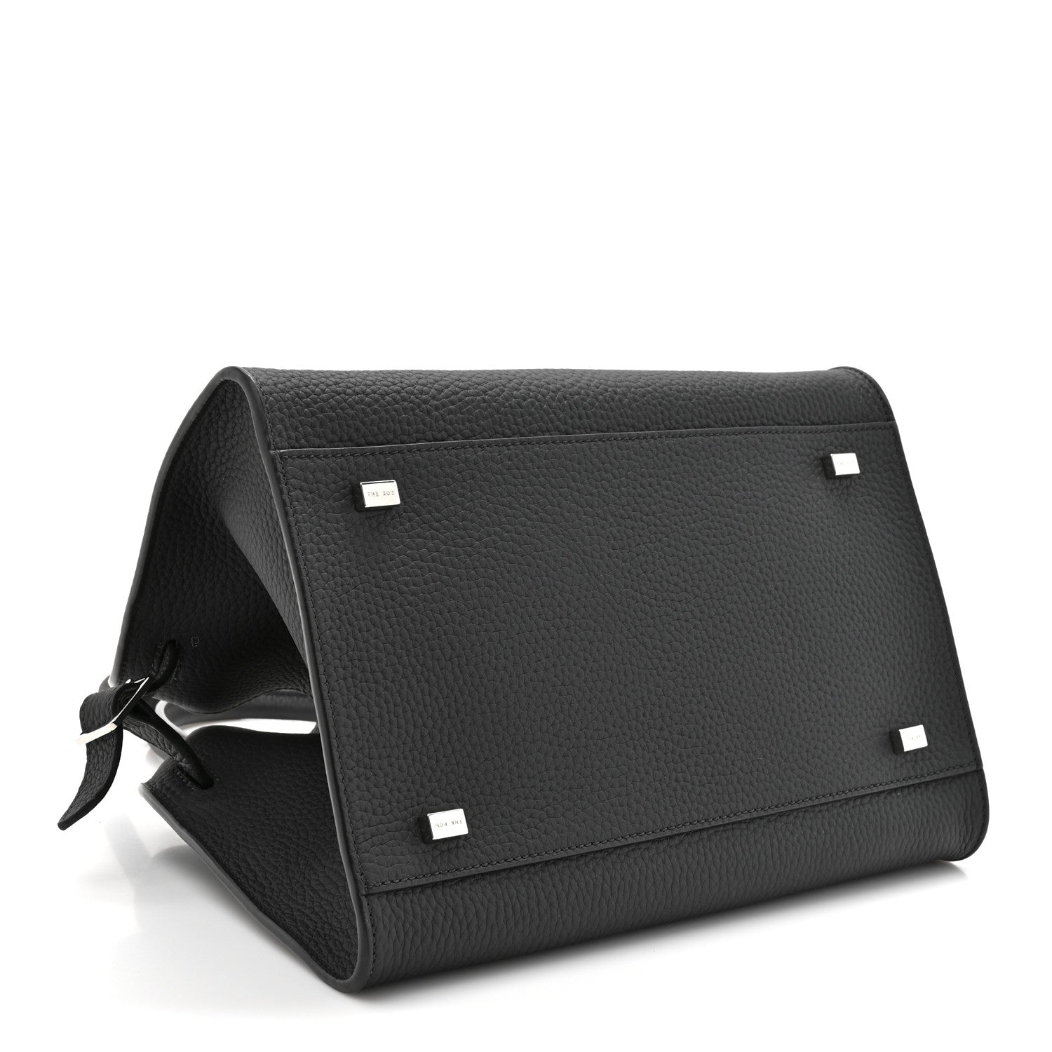 The Row Grained Calfskin Soft Margaux 10 Bag Black 3 of 8