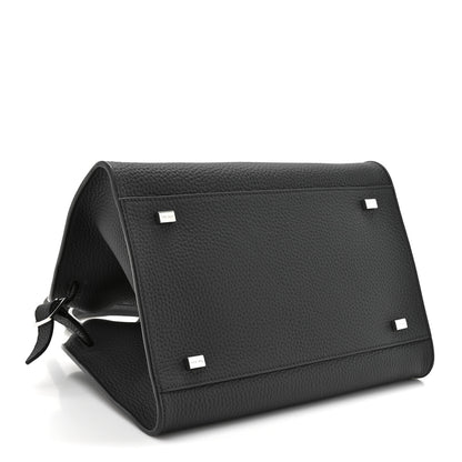 The Row Grained Calfskin Soft Margaux 10 Bag Black 3 of 8