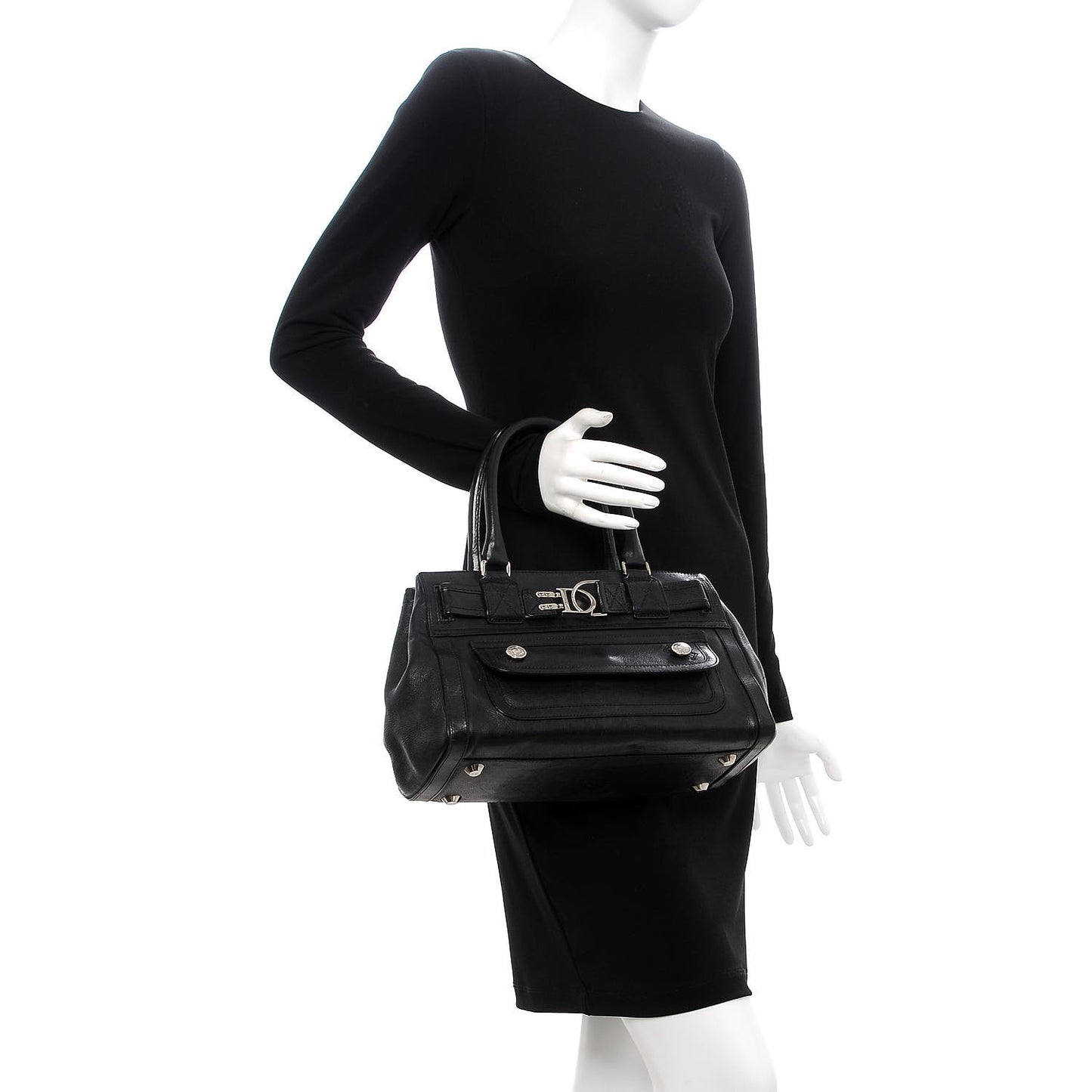 Calfskin CD Flight Tote Black