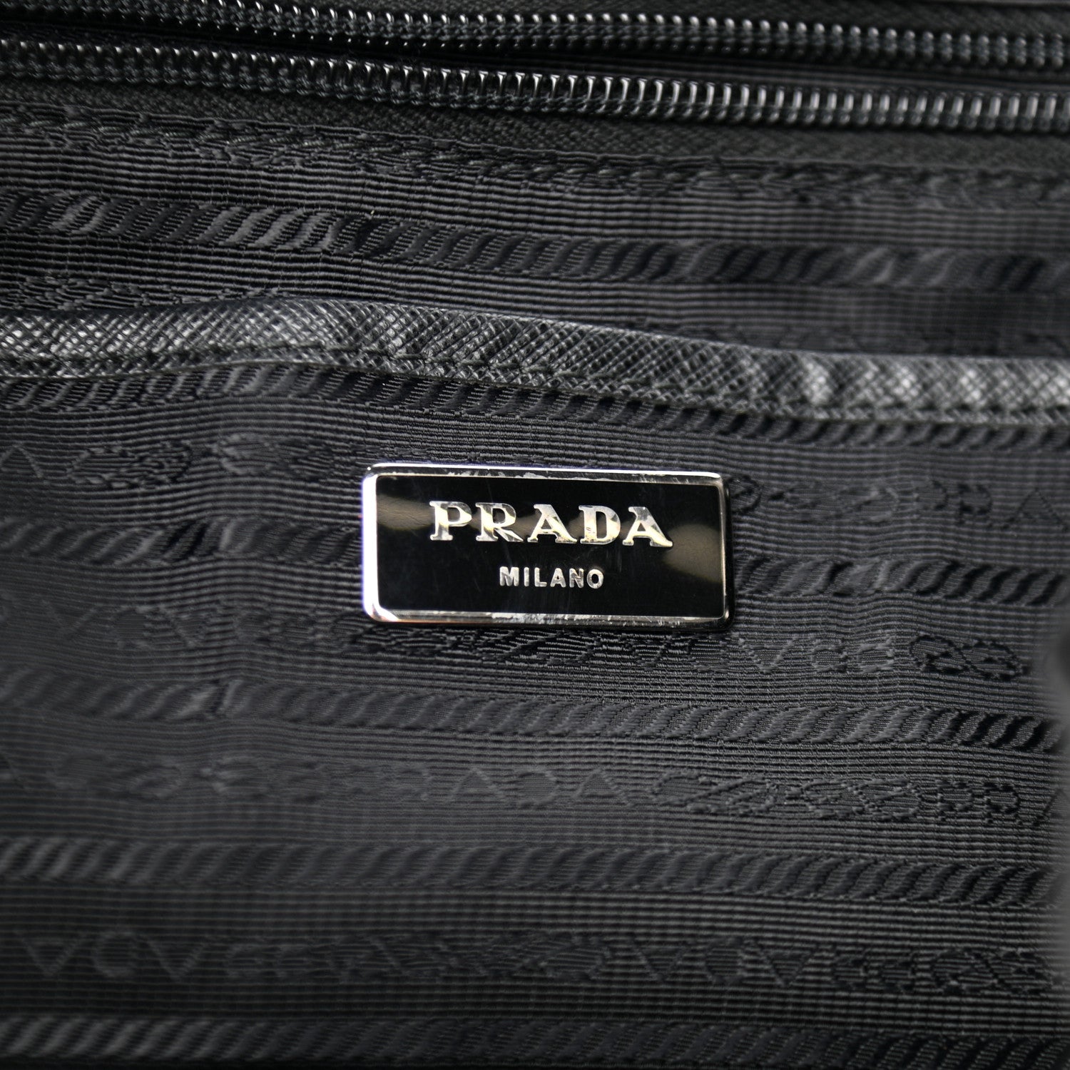 Prada Tessuto Nylon Saffiano Medium Backpack Black 6 of 10