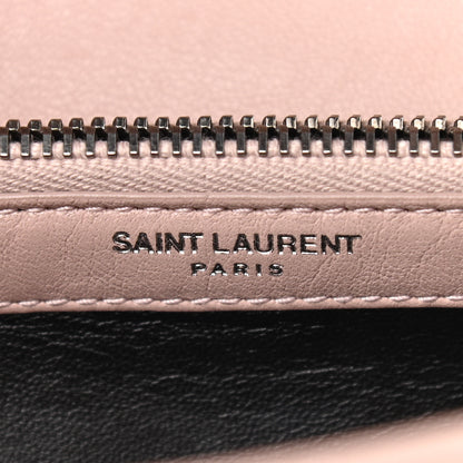 Saint Laurent Sheepskin Matelasse Chevron Monogram Medium College Bag Rose Poudre 6 of 9