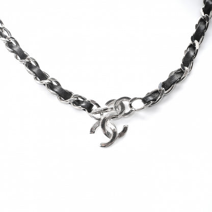 Chanel Leather Silver Chain Link Belt Black 3 of 6