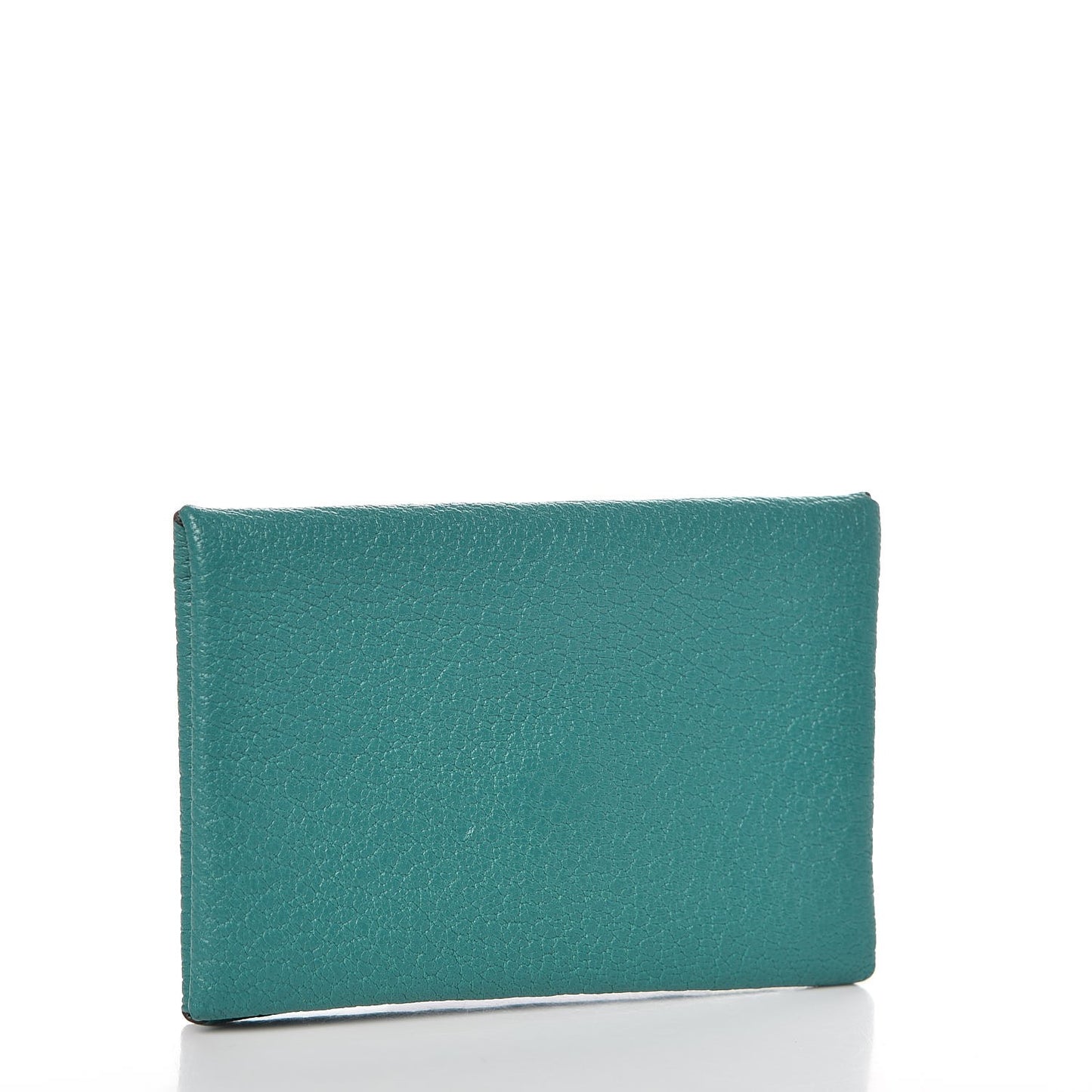Chevre Mysore Calvi Card Case Bleu Paon