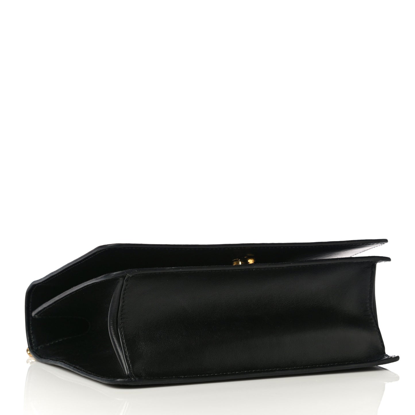 Saffiano Soft Calfskin Chain Crossbody Bag Black