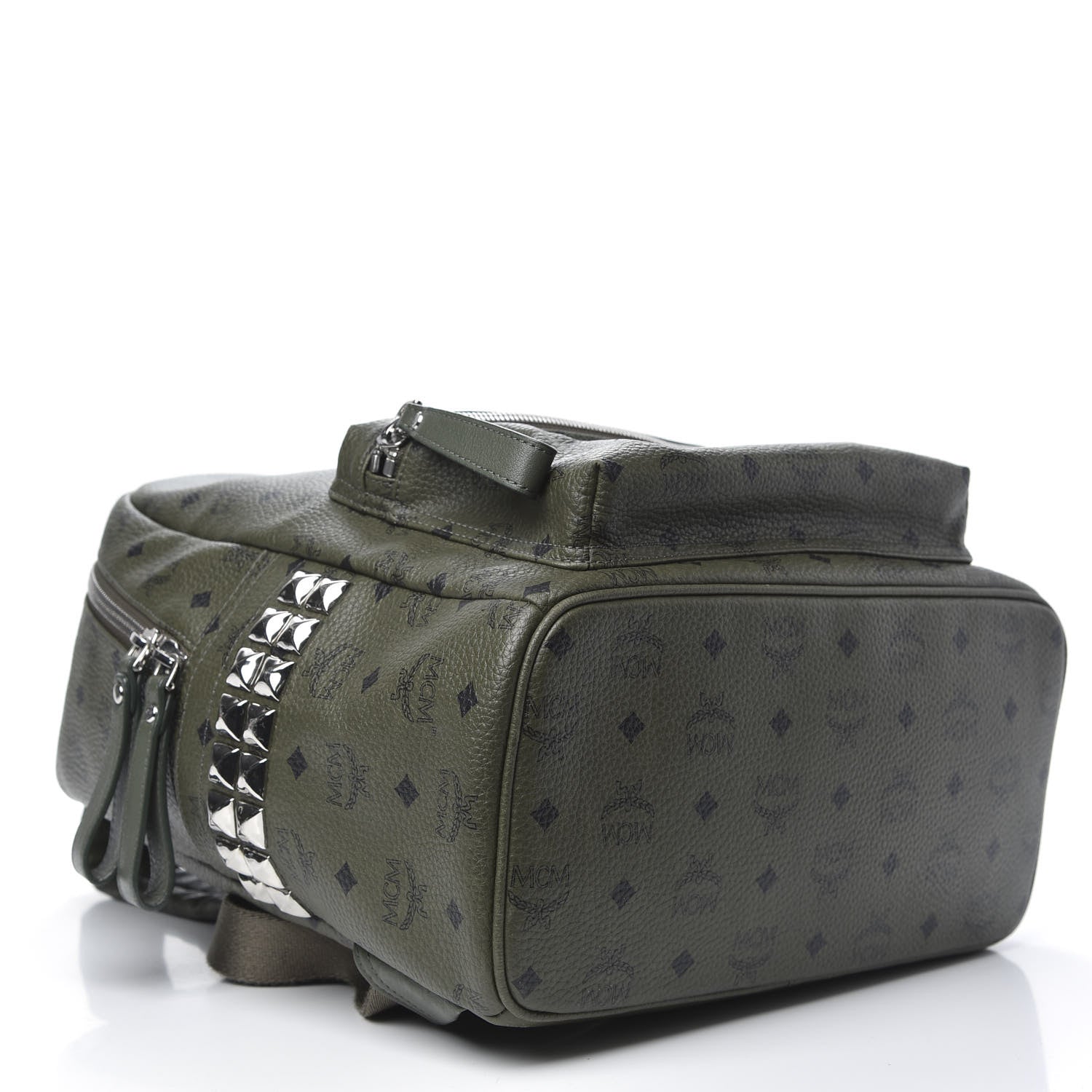 MCM Visetos Medium Side Studs Stark Backpack Rosin 3 of 9