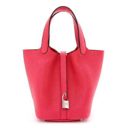Hermes Taurillon Clemence Picotin Lock 18 PM Rose Extreme 1 of 11