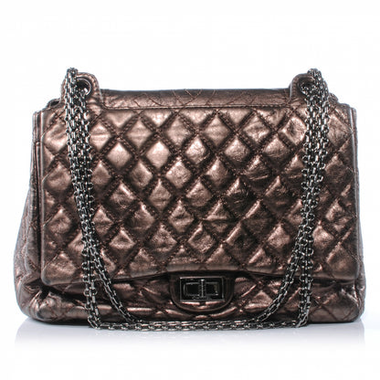 Chanel Aged Calfskin Reissue 2.55 Accordion Flap Bronze 1 of 8