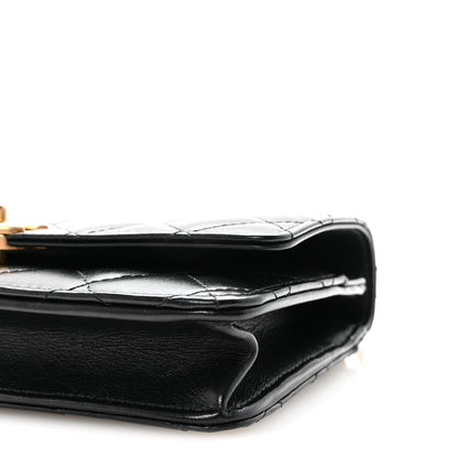 Chanel Calfskin Quilted Perfect Fit Wallet On Chain WOC Black 11 of 12