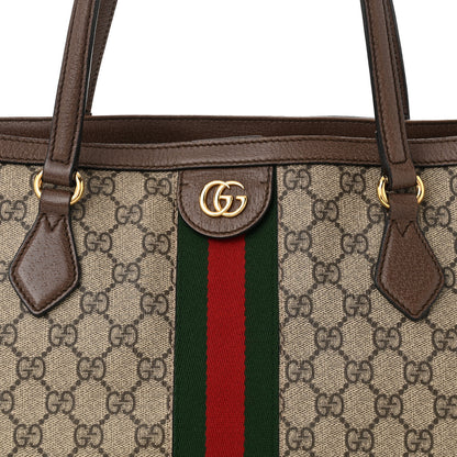 Gucci GG Supreme Monogram Medium Ophidia Shopping Tote Brown 8 of 11
