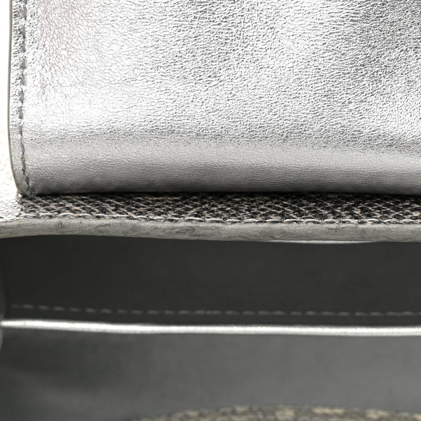 Lizard Mini Capucines Argento