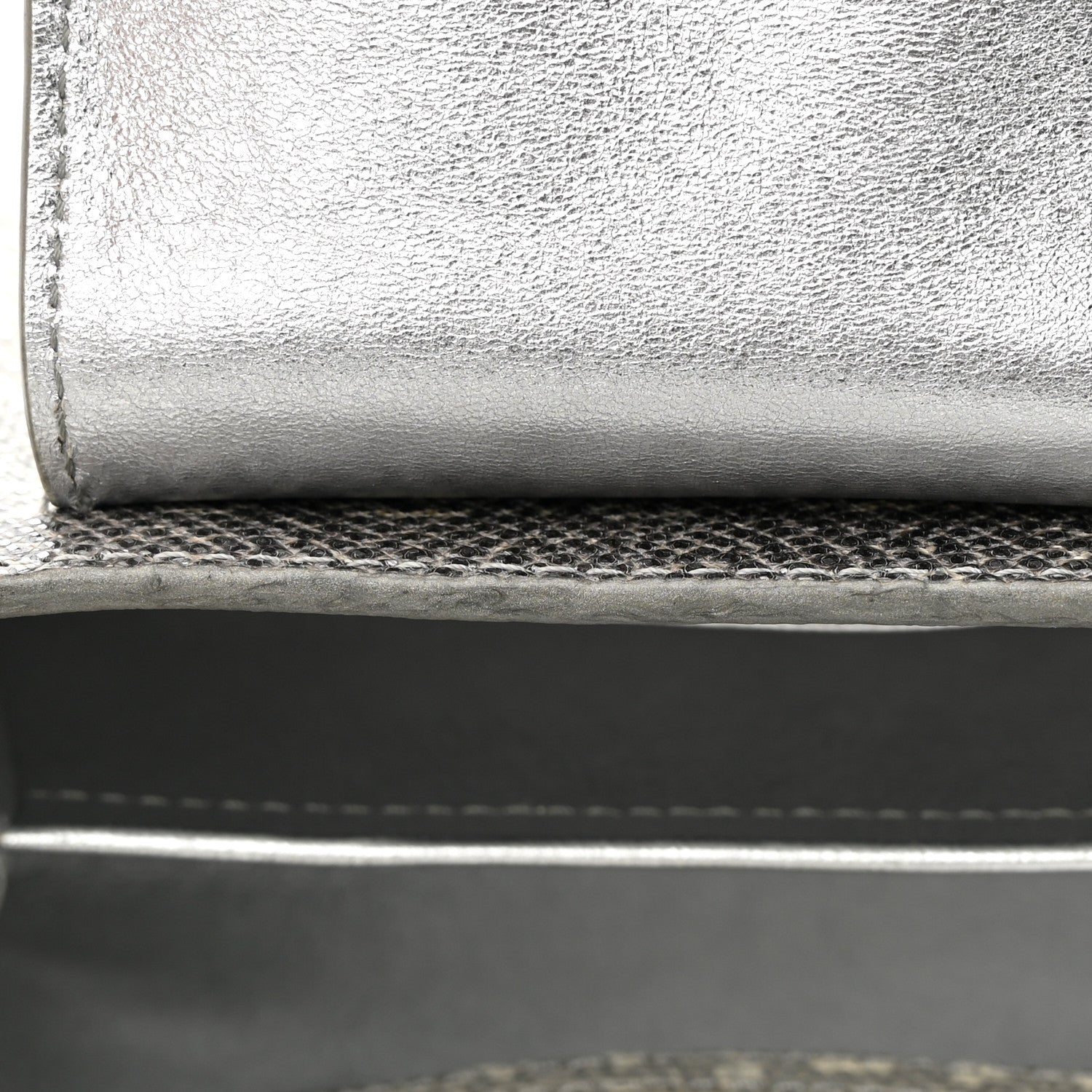 Louis Vuitton Lizard Mini Capucines Argento 12 of 16