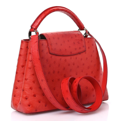 Louis Vuitton Ostrich Capucines BB Coquelicot 3 of 14
