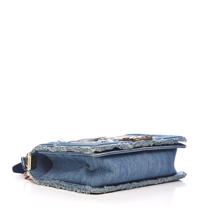 Chanel Denim Patchwork Medium Boy Flap Blue 4 of 10