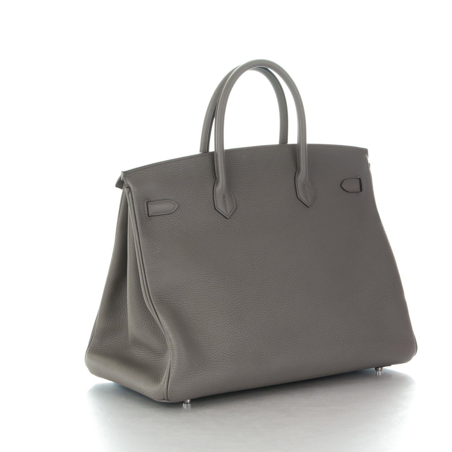 Hermes Taurillon Clemence Birkin 40 Etain 3 of 26