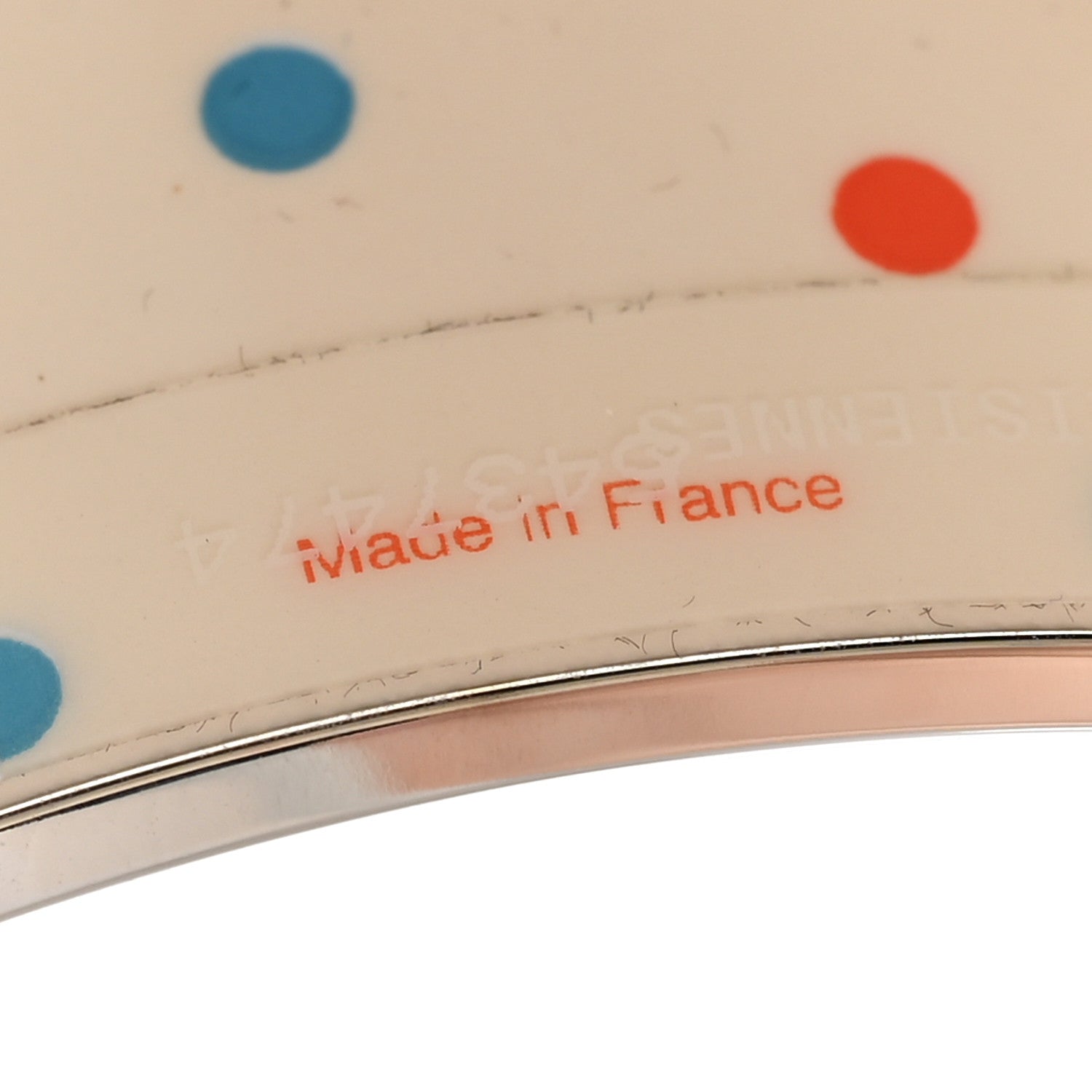 Hermes Enamel Printed Ex Libris Les Parisiennes Extra Wide Bracelet 65 5 of 5