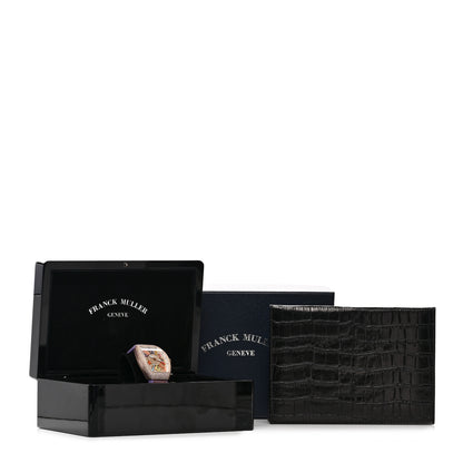 Franck Muller 18K Rose Gold Alligator Diamond Pave Bezel 35mm Vanguard Quartz Watch V35QZDCD 5 of 5