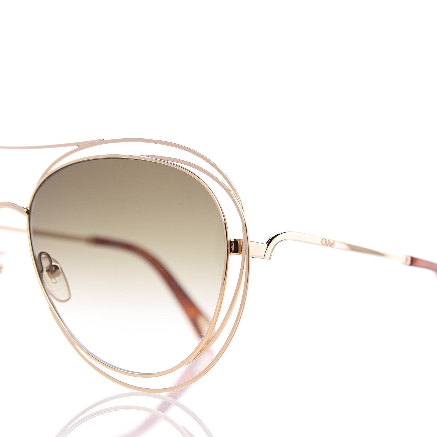Chloe Carlina Round Sunglasses CE134S Gold 7 of 8