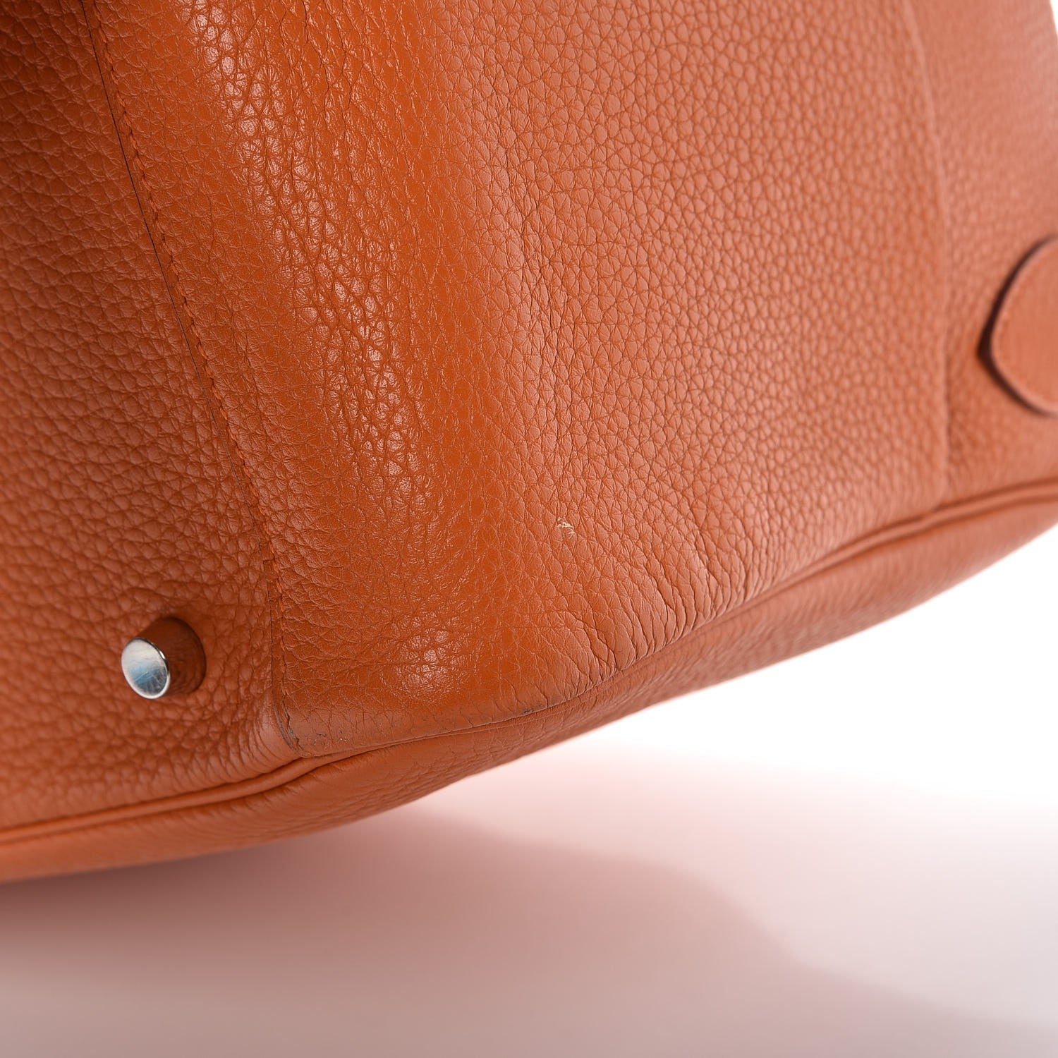 Hermes Taurillon Clemence Lindy 34 Orange 11 of 11