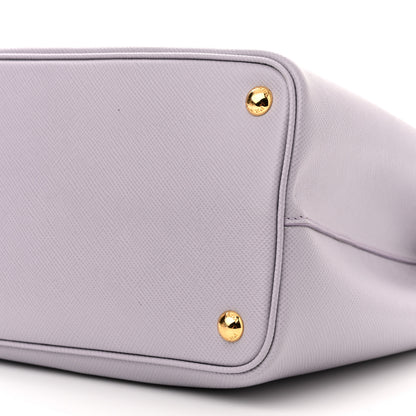 Prada Saffiano Cuir Small Double Bag Glicine 10 of 12