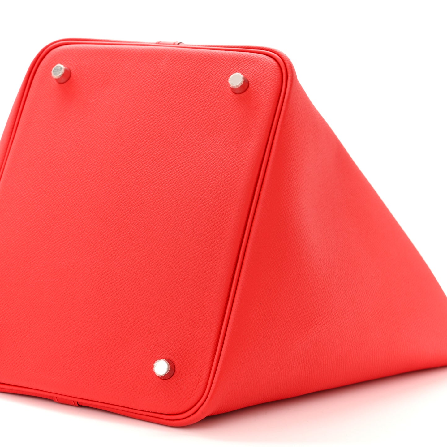 Epsom Tressage De Cuir Picotin Lock 22 MM Rouge Coeur Bleu du Nord Rouge H