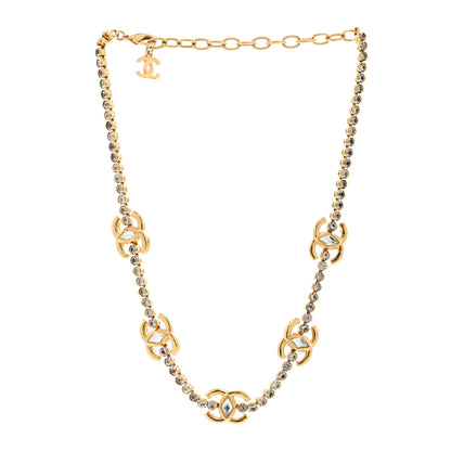 Chanel Metal Crystal CC Marquise Choker Gold 3 of 6