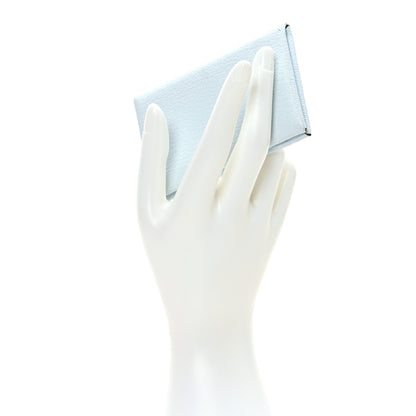 Hermes Chevre Mysore Verso Calvi Card Case Bleu Brume Brique 2 of 9