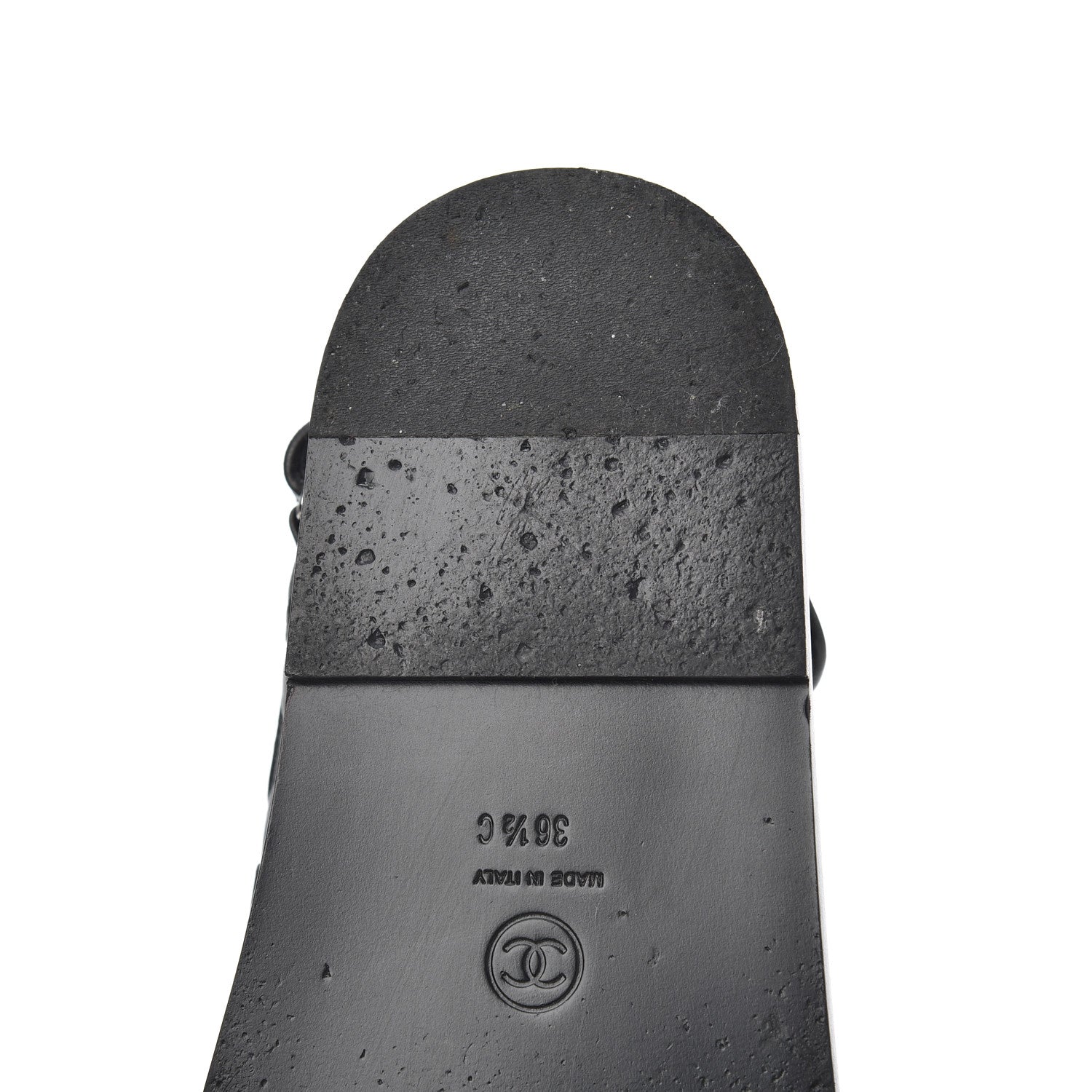 Chanel Lambskin Velcro Dad Sandals 36.5 Black 14 of 15