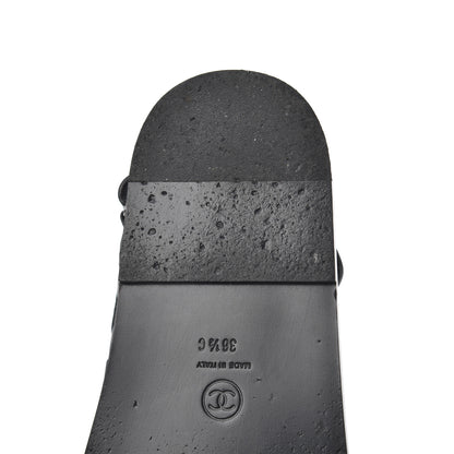Chanel Lambskin Velcro Dad Sandals 36.5 Black 14 of 15