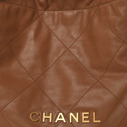 Chanel Shiny Calfskin Quilted Chanel 22 Brown 9 of 11