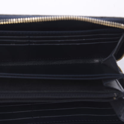 Chanel Denim Quilted Large Gusset Lucky Charms 2.55 Reissue Zip Around Wallet Bleu Fonce 4 of 10