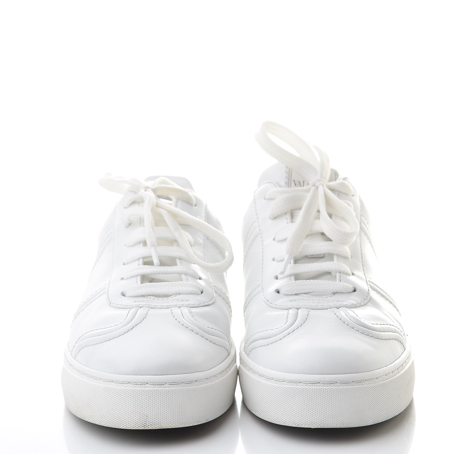 Valentino Garavani Calfskin Flycrew Sneakers 38 White 2 of 13