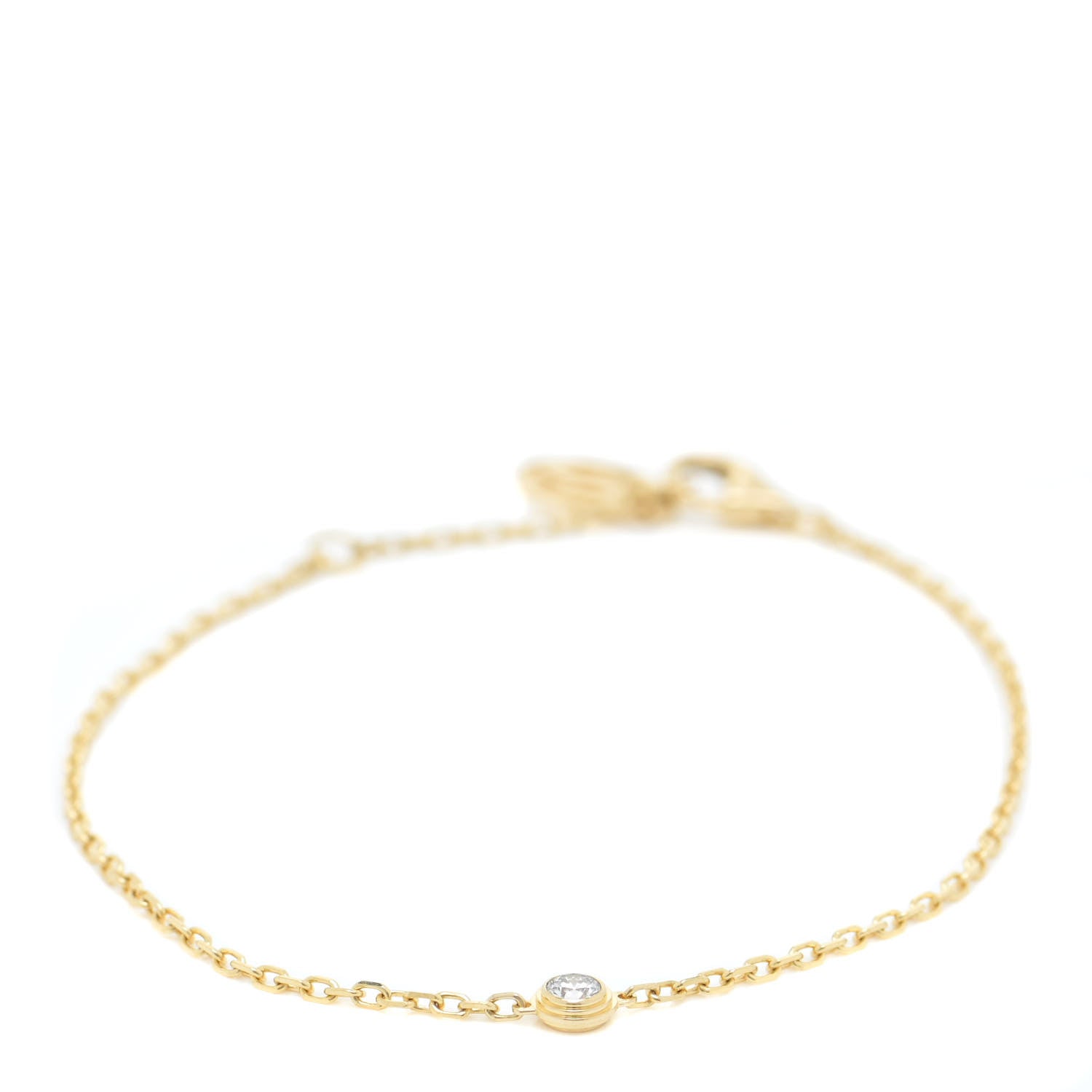 Cartier 18K Yellow Gold Diamond SM D'Amour Bracelet 1 of 12