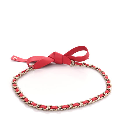 Chanel Lambskin Chain Belt S Red 2 of 4