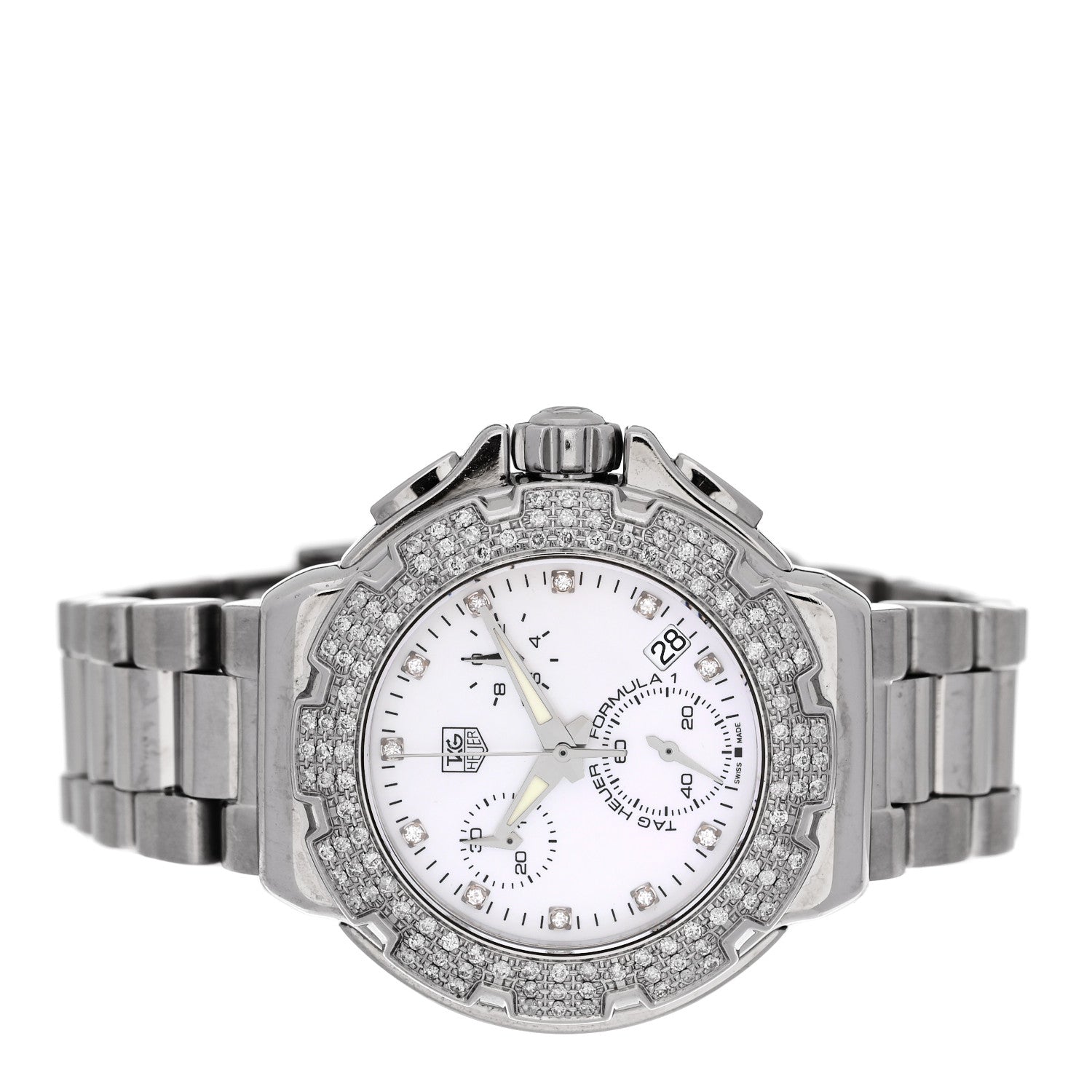 Tag Heuer Stainless Steel Diamond Bezel Mother of Pearl 36mm Formula 1 Lady Quartz Watch CAC1310 2 of 5