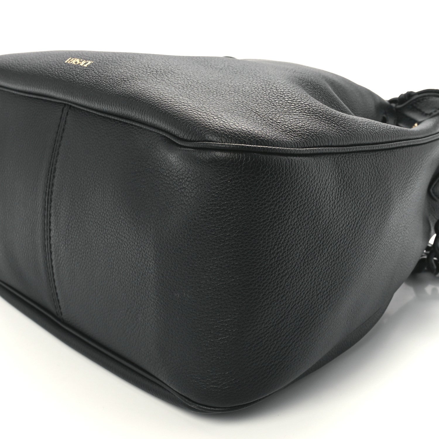 Versace Grained Calfskin La Medusa Bucket Bag Black 13 of 13
