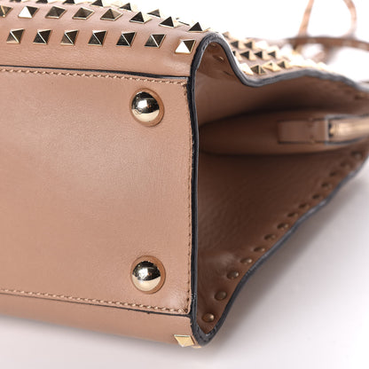 Valentino Garavani Vitello Rockstud All Over Dome Shopper Taupe 6 of 16