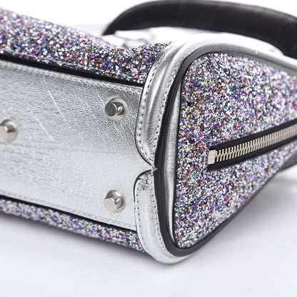 Alexander McQueen Metallic Calfskin Glitter Mini Heroine Grey Multicolor 10 of 13