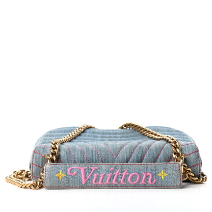 Louis Vuitton Denim New Wave Chain MM Blue 9 of 10