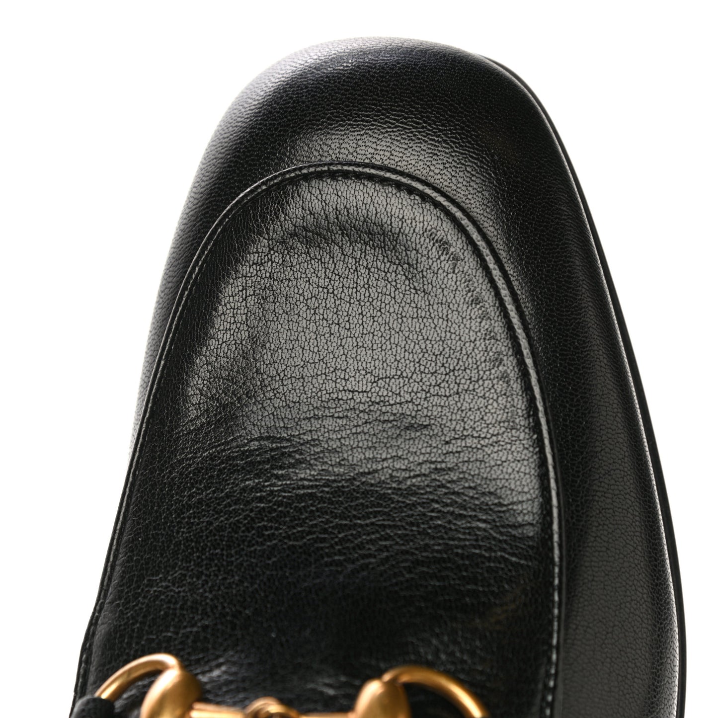 Goatskin Womens Horsebit Loafers 38 Black
