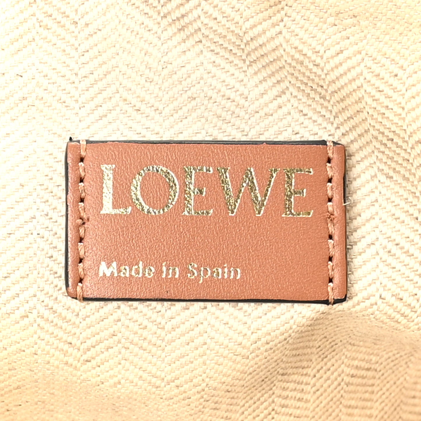 Jacquard Anagram Calfskin Pouch Tan