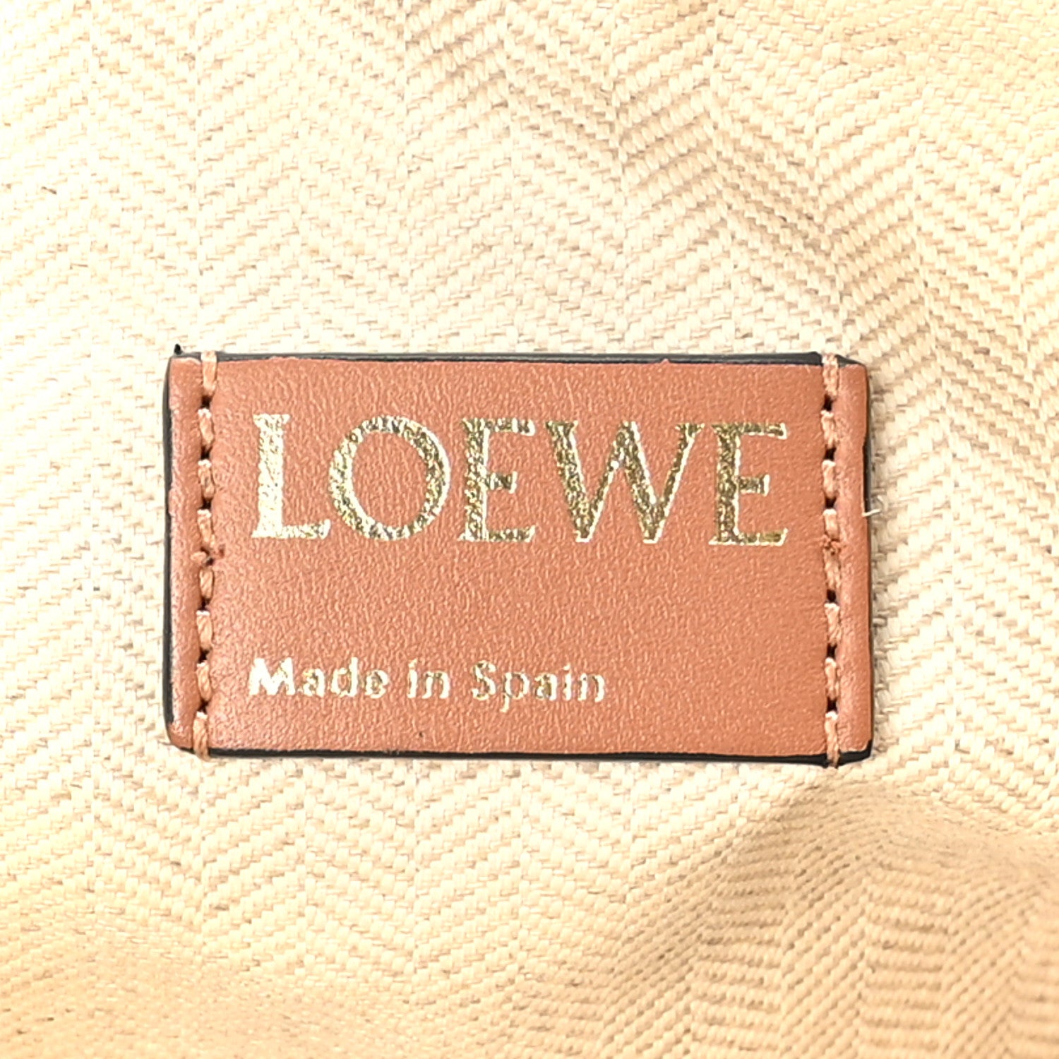 Loewe Jacquard Anagram Calfskin Pouch Tan 6 of 9