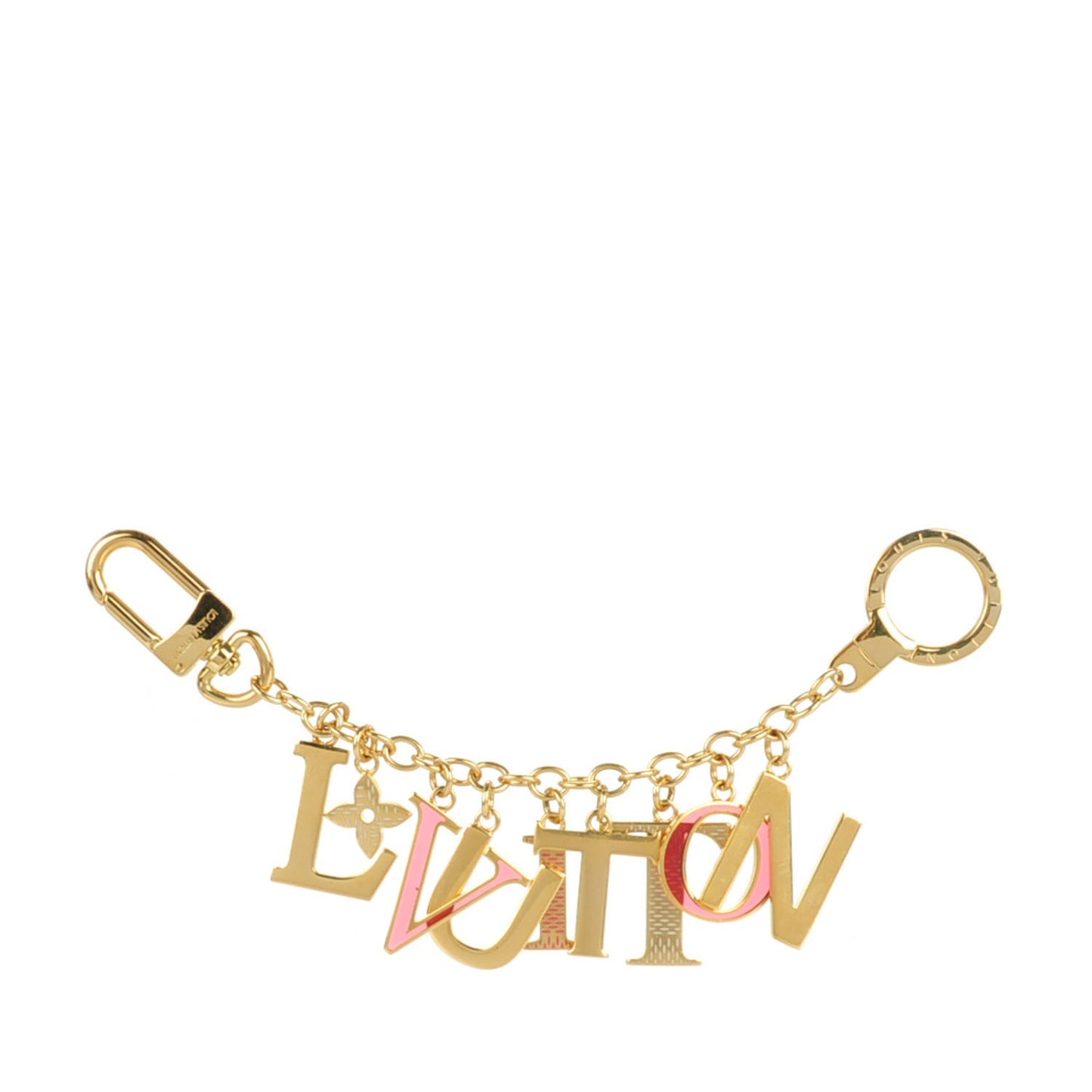LV Tag Bag Charm Gold