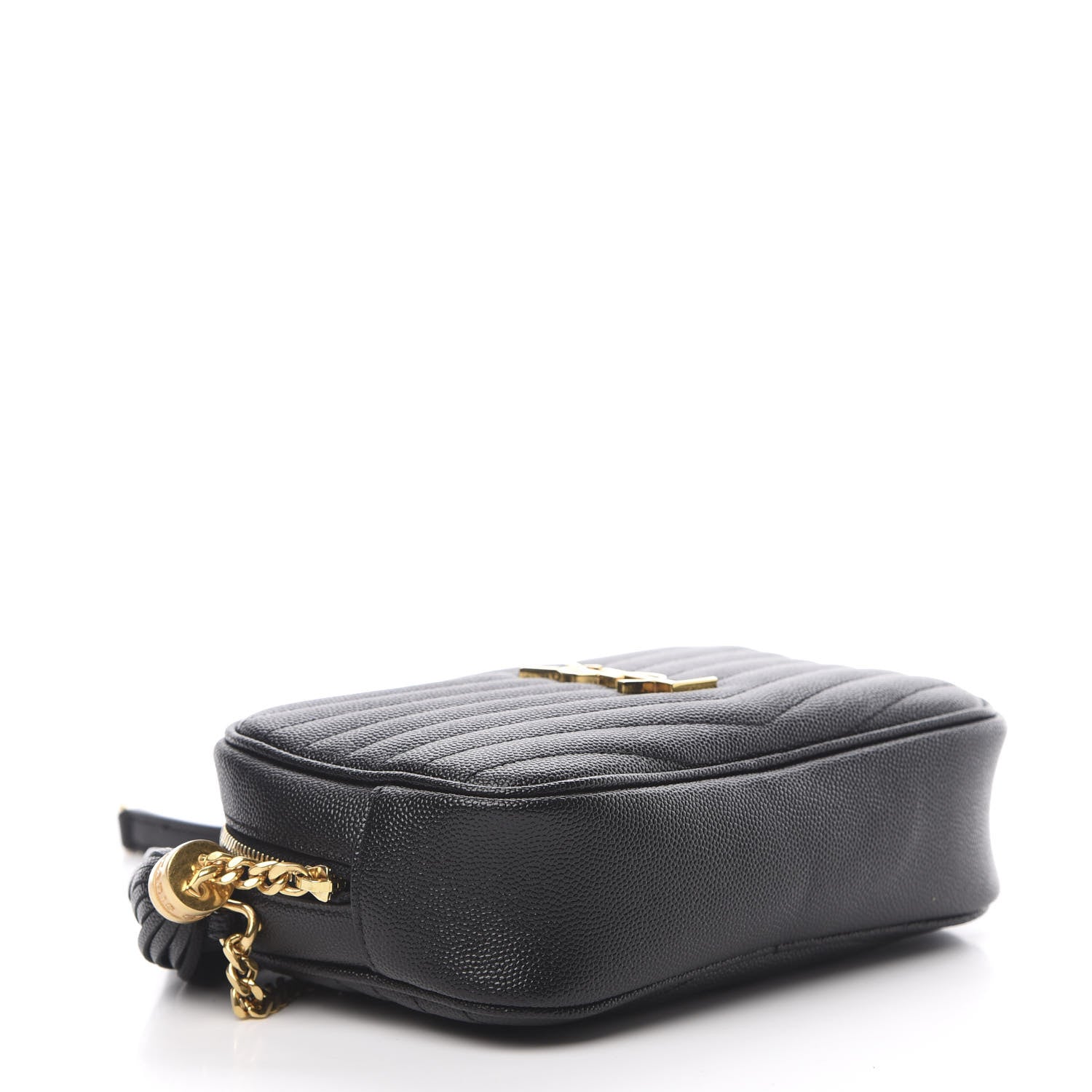 Saint Laurent Grain De Poudre Matelasse Monogram Mini Lou Camera Bag Black 4 of 13