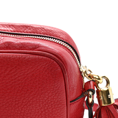 Gucci Pebbled Calfskin Small Soho Disco Bag Tabasco Red 17 of 18