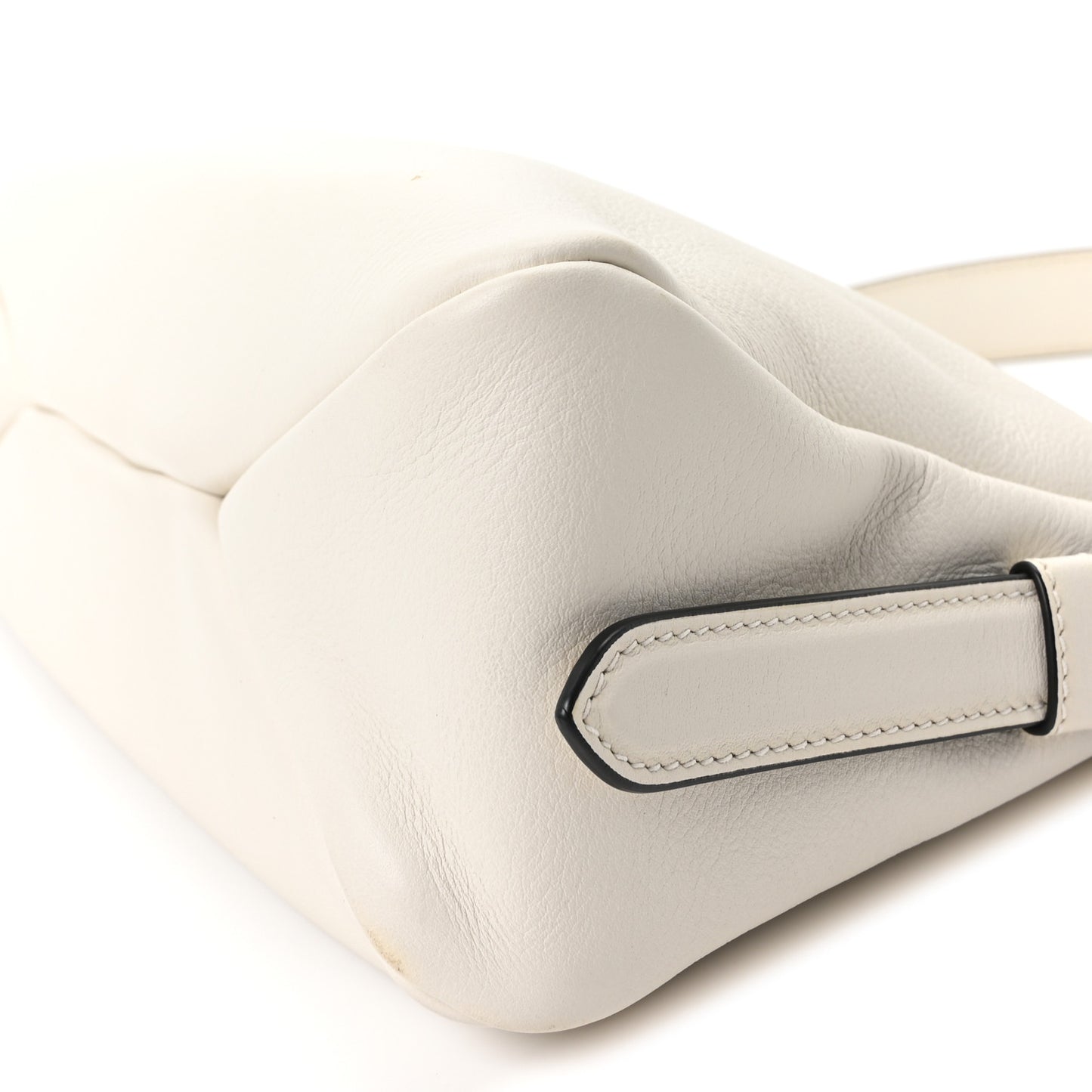 Soft Calfskin Medium Aimee Shoulder Bag White