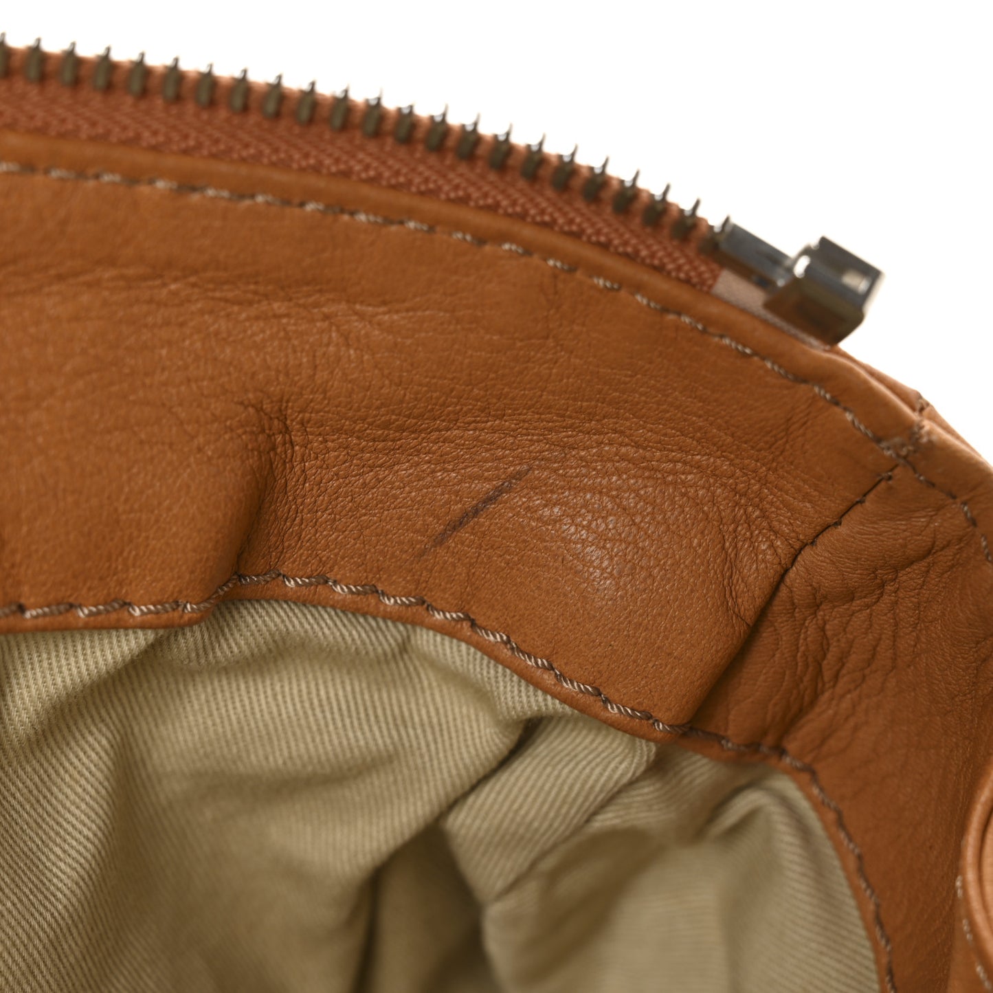 Calfskin Large Paddington Satchel Beige